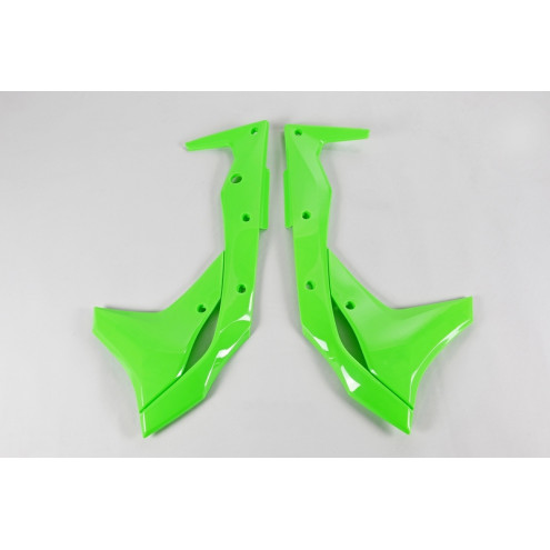 Ouïes de radiateur UFO vert fluo Kawasaki KX250F