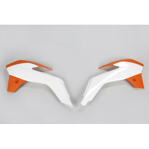 Ouïes de radiateur UFO couleur origine 2015 orange/blanc KTM SX85