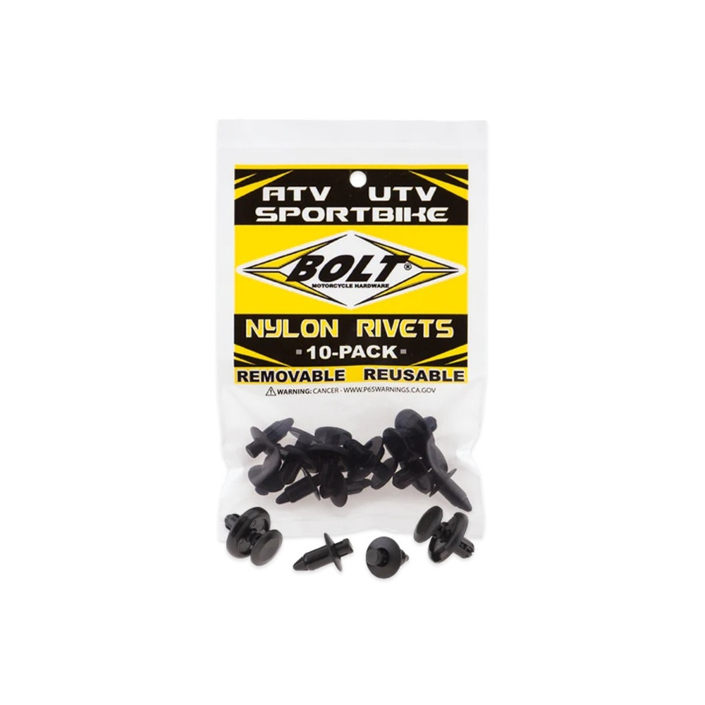 Rivets plastique M7 BOLT 10 pièces