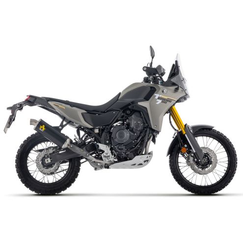 Silencieux Indy Race Alu Noir sortie Inox - Yamaha 700 Ténéré 2025