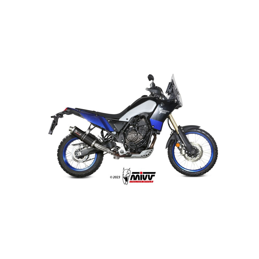 Silencieux MIVV Oval acier noir - Yamaha Ténéré 700
