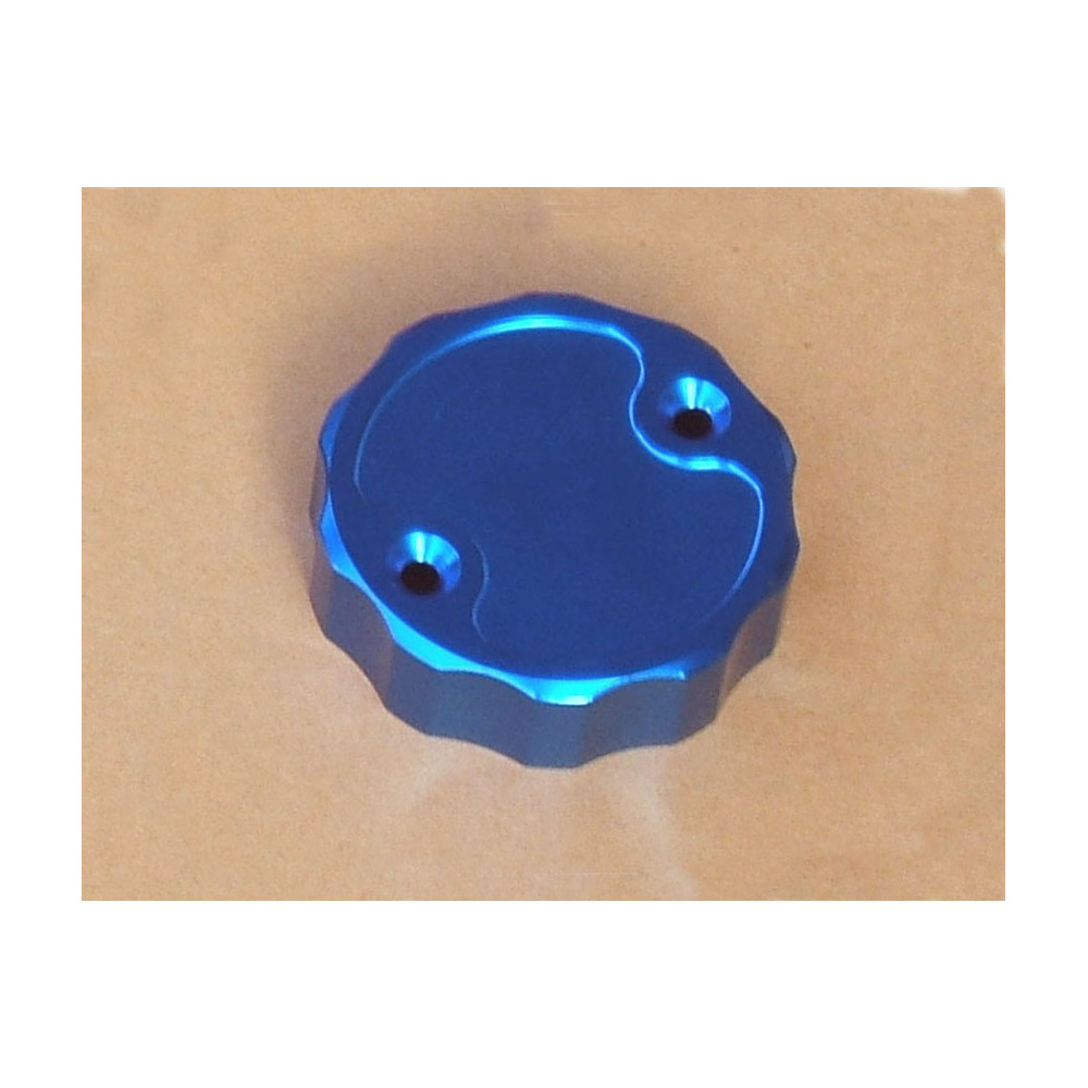 Bouchon aluminium pour réservoir de maitre cylindre de frein Nissin, bleu
