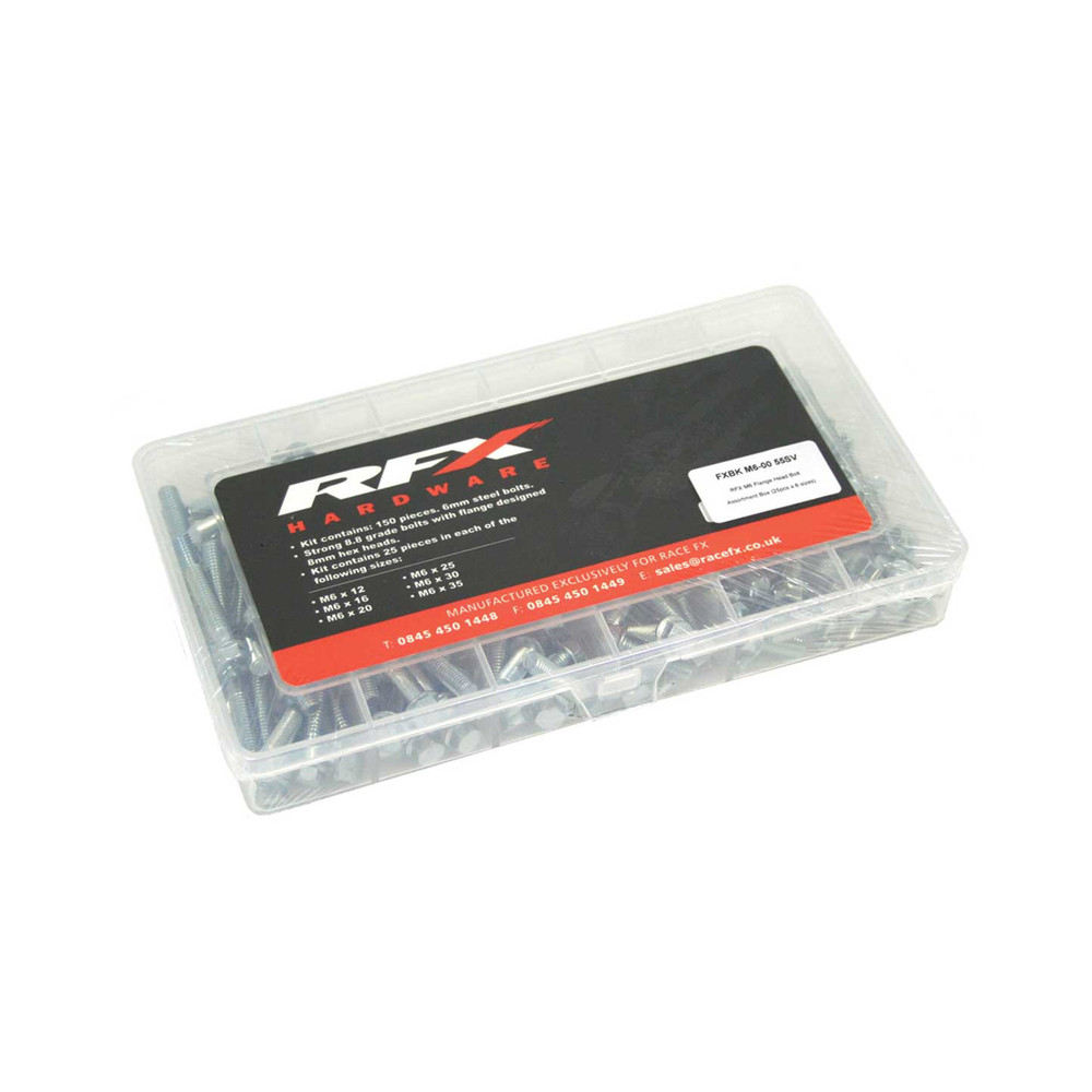 Assortiment de boulons à bride RFX tête hexagonale M6 - 25 x 6 tailles