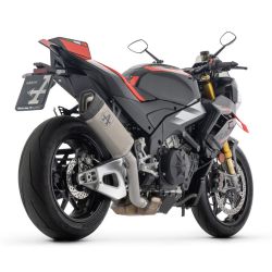 Echappement Arrow Pista Noir raccord Titane - Aprilia Tuono 1100 V4