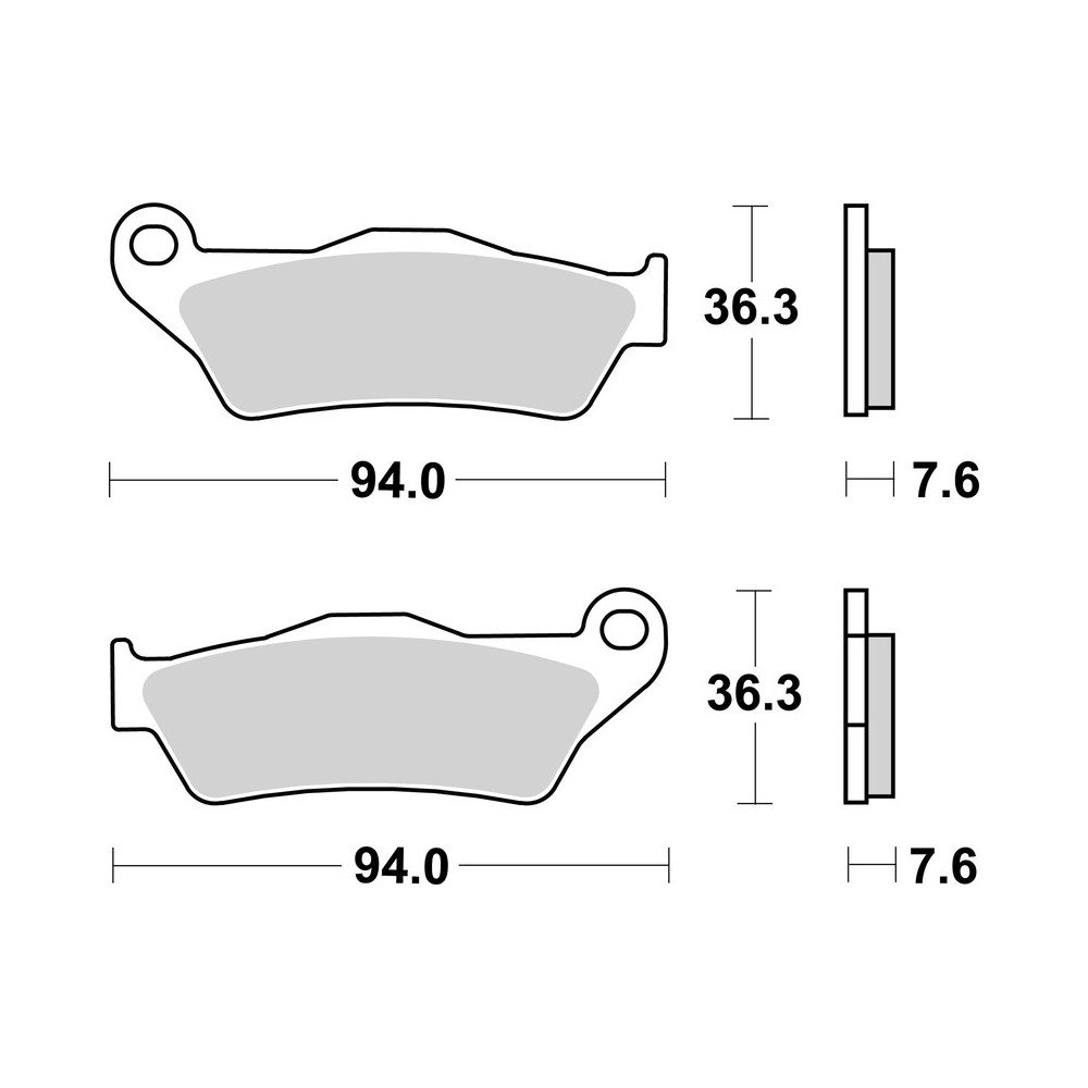 Plaquettes de frein BREMBO route métal fritté - 07BB04SA
