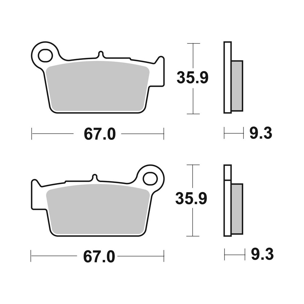 Plaquettes de frein BREMBO Off-Road métal fritté - 07YA41SD