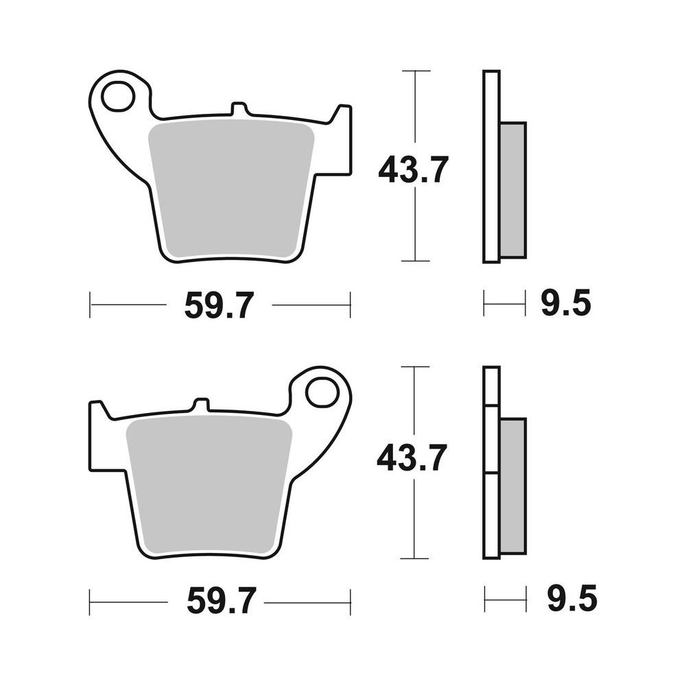 Plaquettes de frein BREMBO Off-Road métal fritté - 07HO48SD