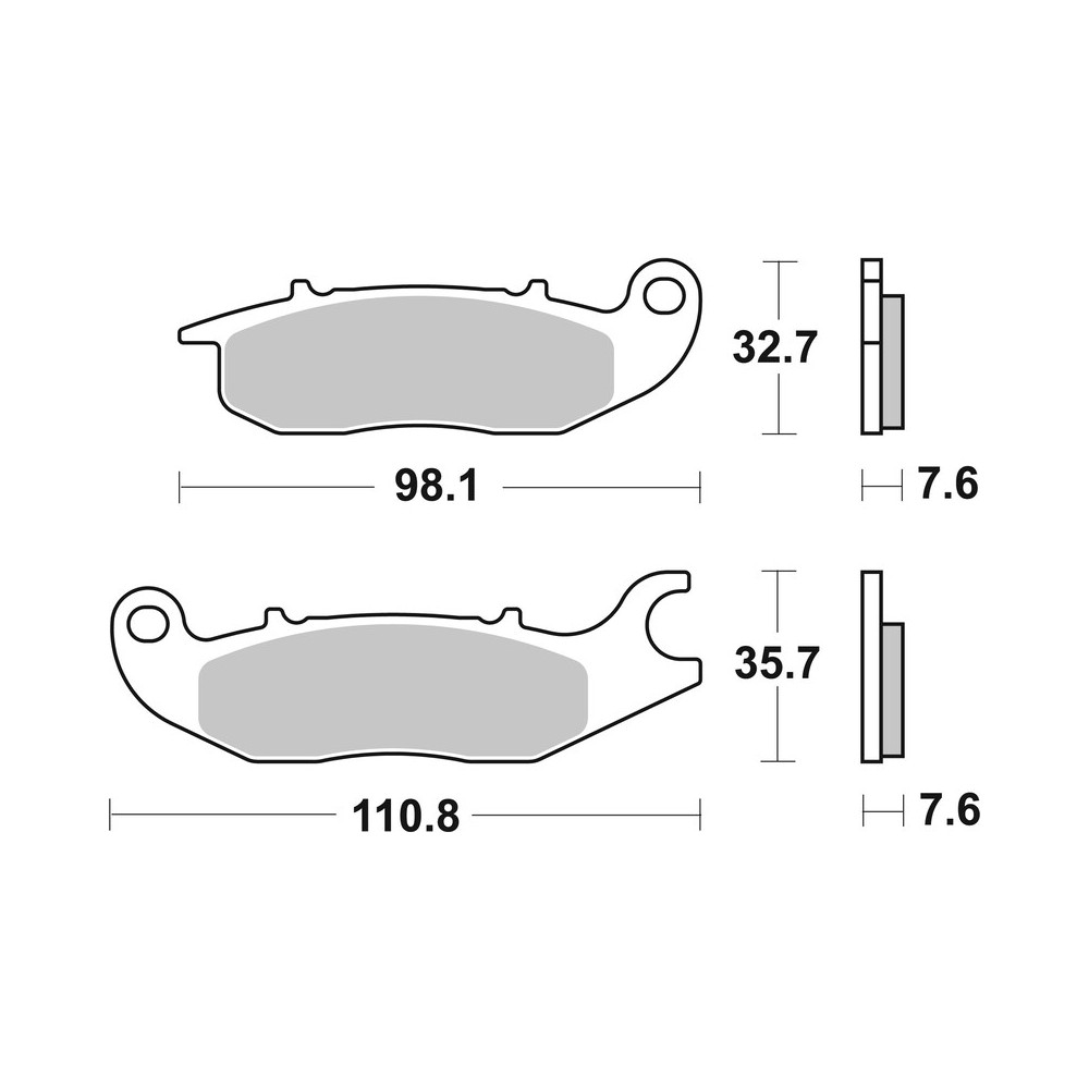 Plaquettes de frein BREMBO route carbone céramique - 07HO5606