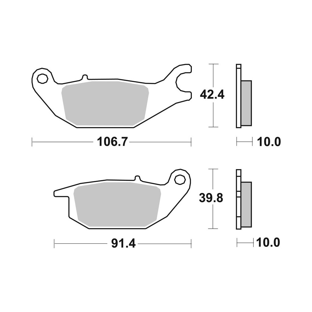 Plaquettes de frein BREMBO route carbone céramique - 07HO4905