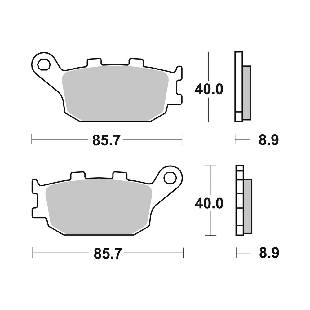 Plaquettes de frein BREMBO route métal fritté - 07HO36SP