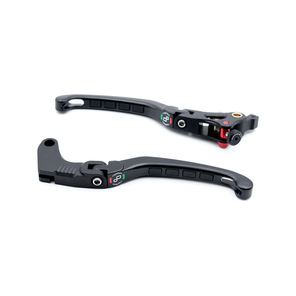 Kit levier repliables/reglables LIGHTECH Alien avec inserts caoutchouc noir Yamaha R1