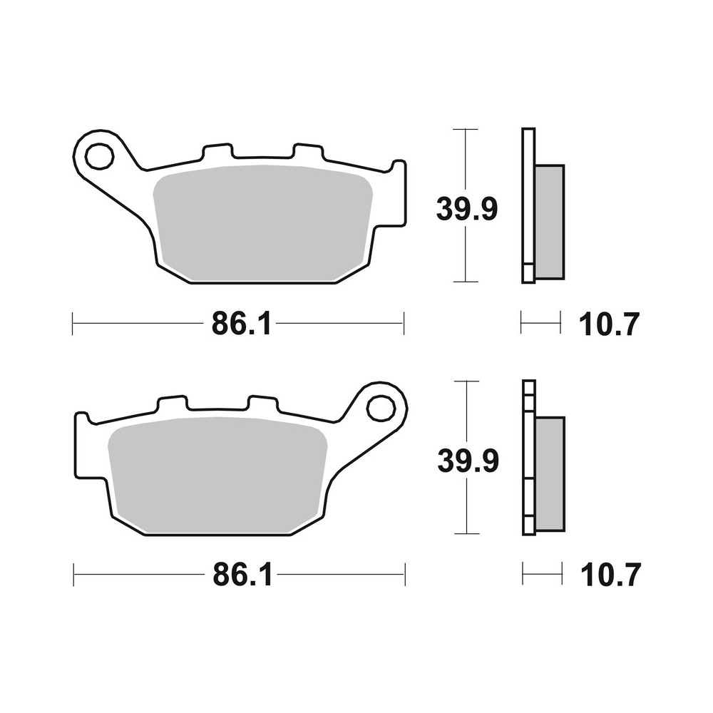 Plaquettes de frein BREMBO route métal fritté - 07HO27SP