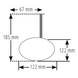 Rétroviseur embout de guidon HIGHSIDER Tetra - long