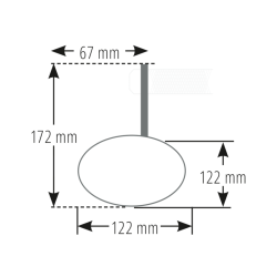 Rétroviseur embout de guidon HIGHSIDER Tetra - court