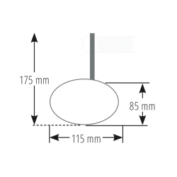 Rétroviseur embout de guidon HIGHSIDER Victory-Slim long