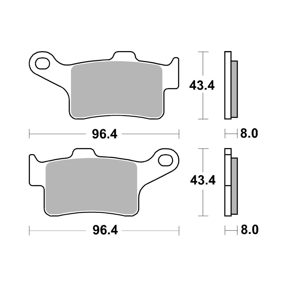 Plaquettes de frein BREMBO route métal fritté - ?07GR88SA