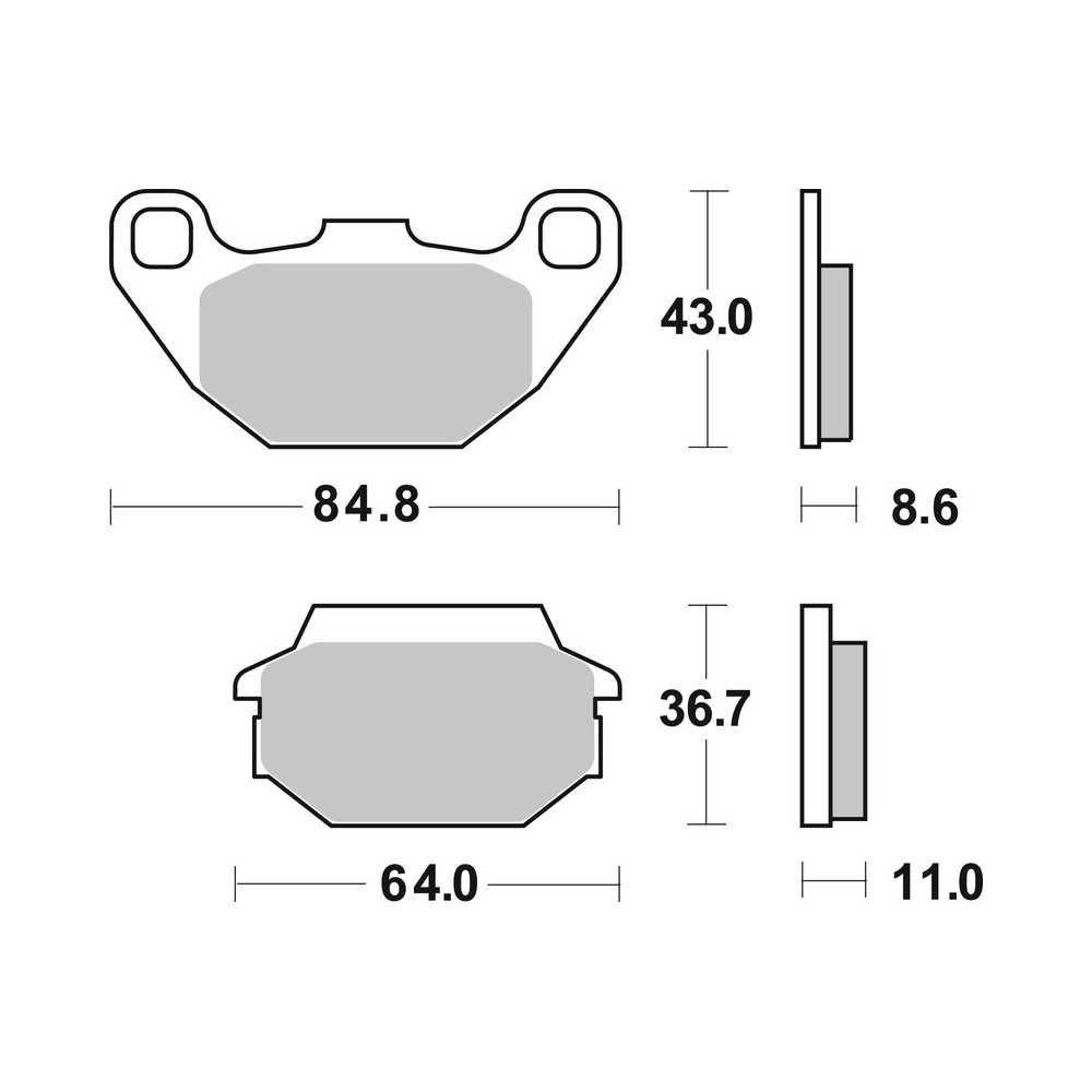 Plaquettes de frein BREMBO Scooter métal fritté - 07022XS