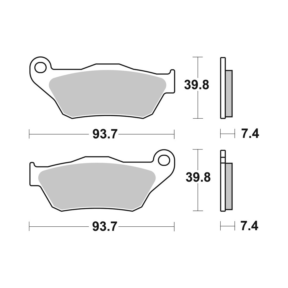 Plaquettes de frein BREMBO Scooter métal fritté - 07065XS