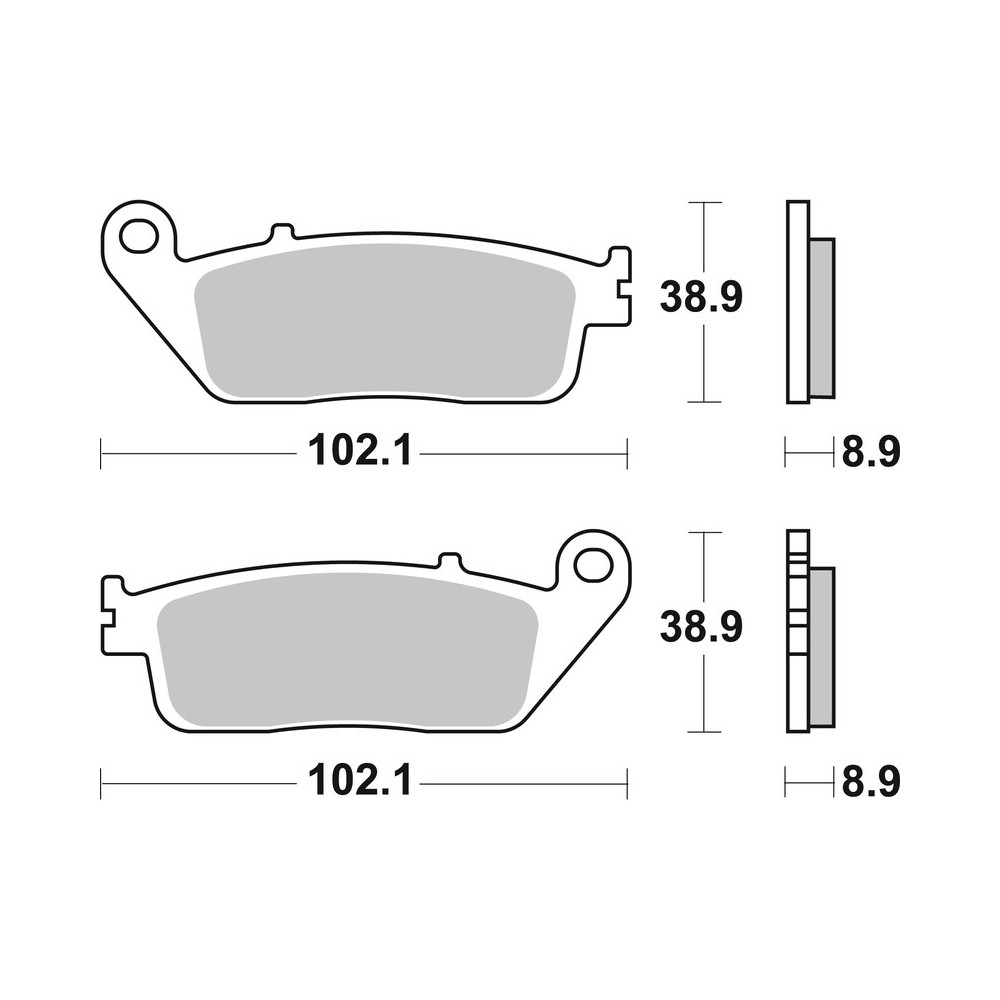 Plaquettes de frein BREMBO Scooter métal fritté - 07075XS