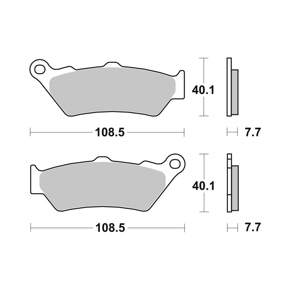 Plaquettes de frein BREMBO route métal fritté - 07BB03SP