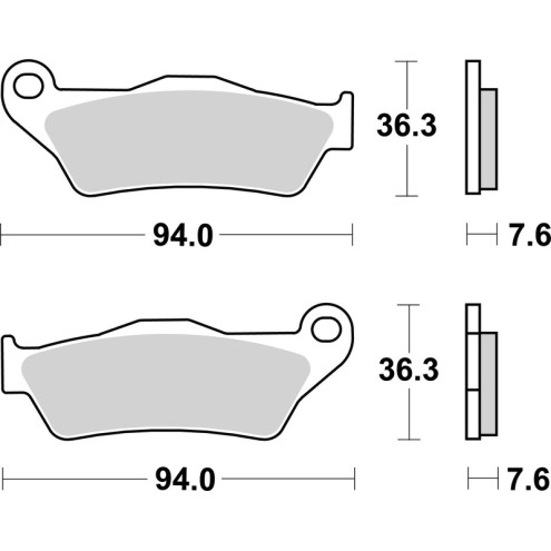 Plaquettes de frein BREMBO route métal fritté - 07BB04LA