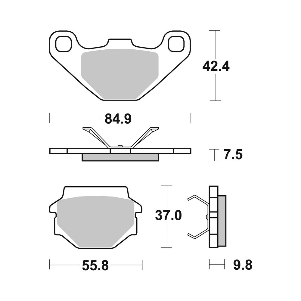 Plaquettes de frein BREMBO route carbone céramique - 07BB0708