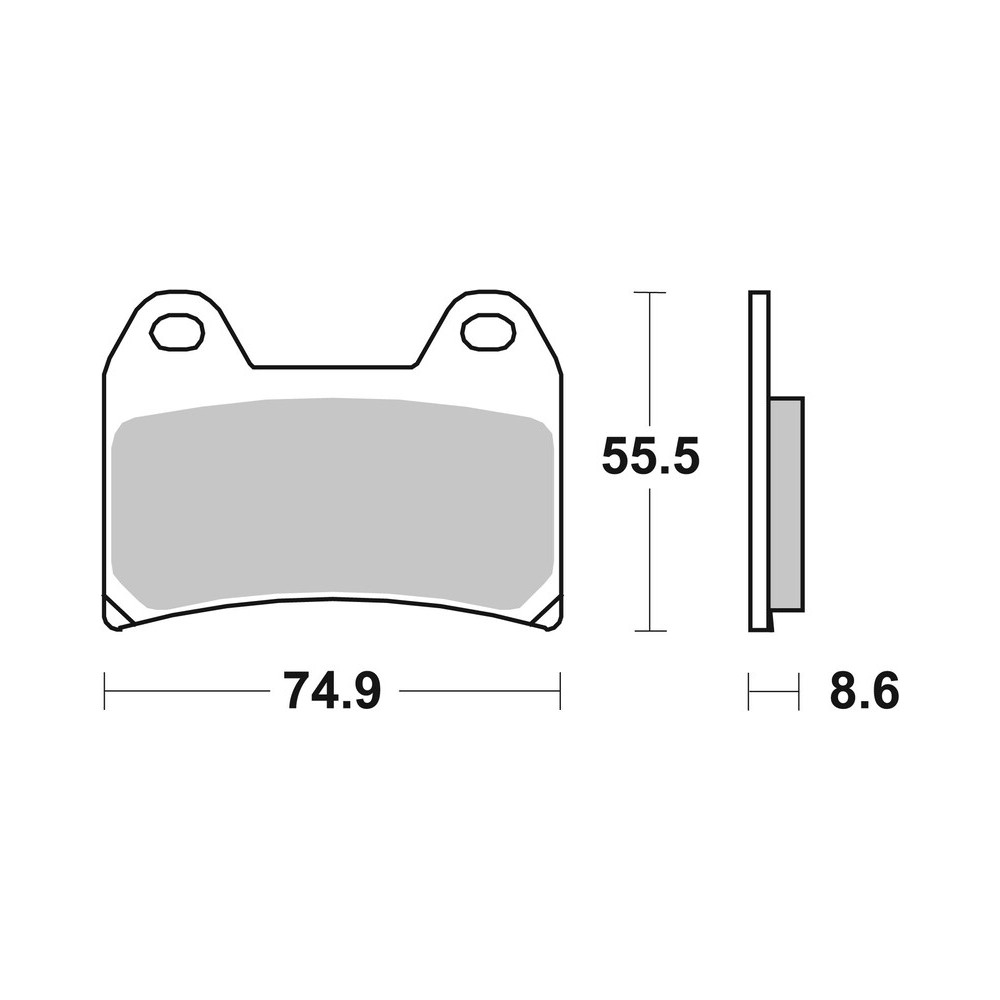 Plaquettes de frein BREMBO route métal fritté - 07BB19SA