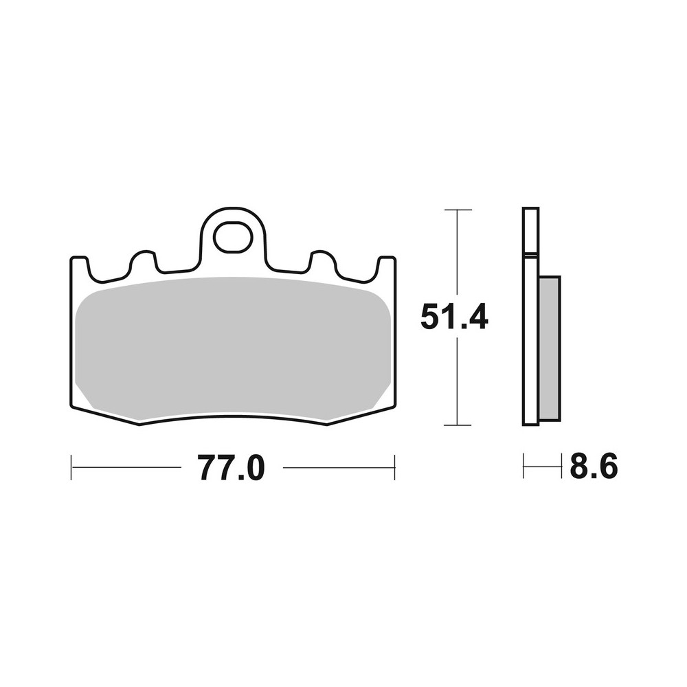 Plaquettes de frein BREMBO route métal fritté - 07BB26LA
