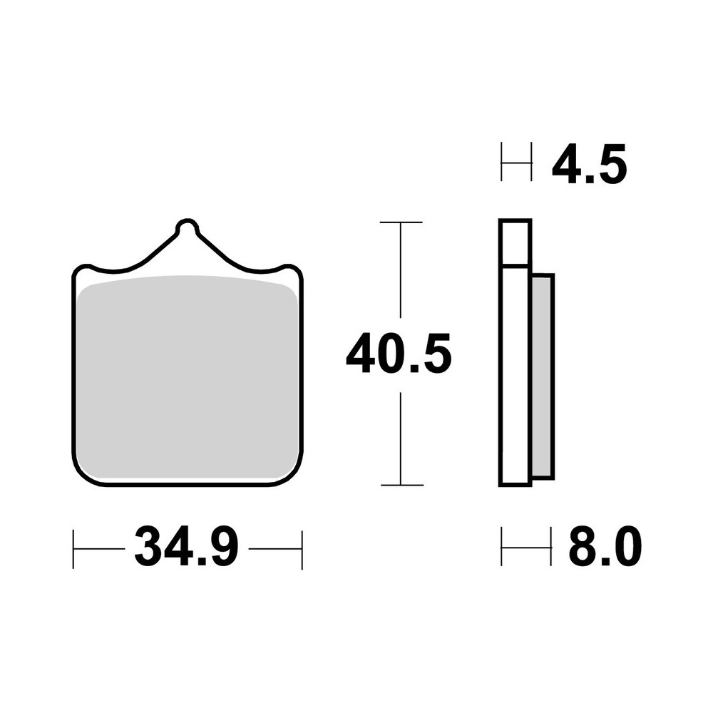 Plaquettes de frein BREMBO route métal fritté - 07BB33LA
