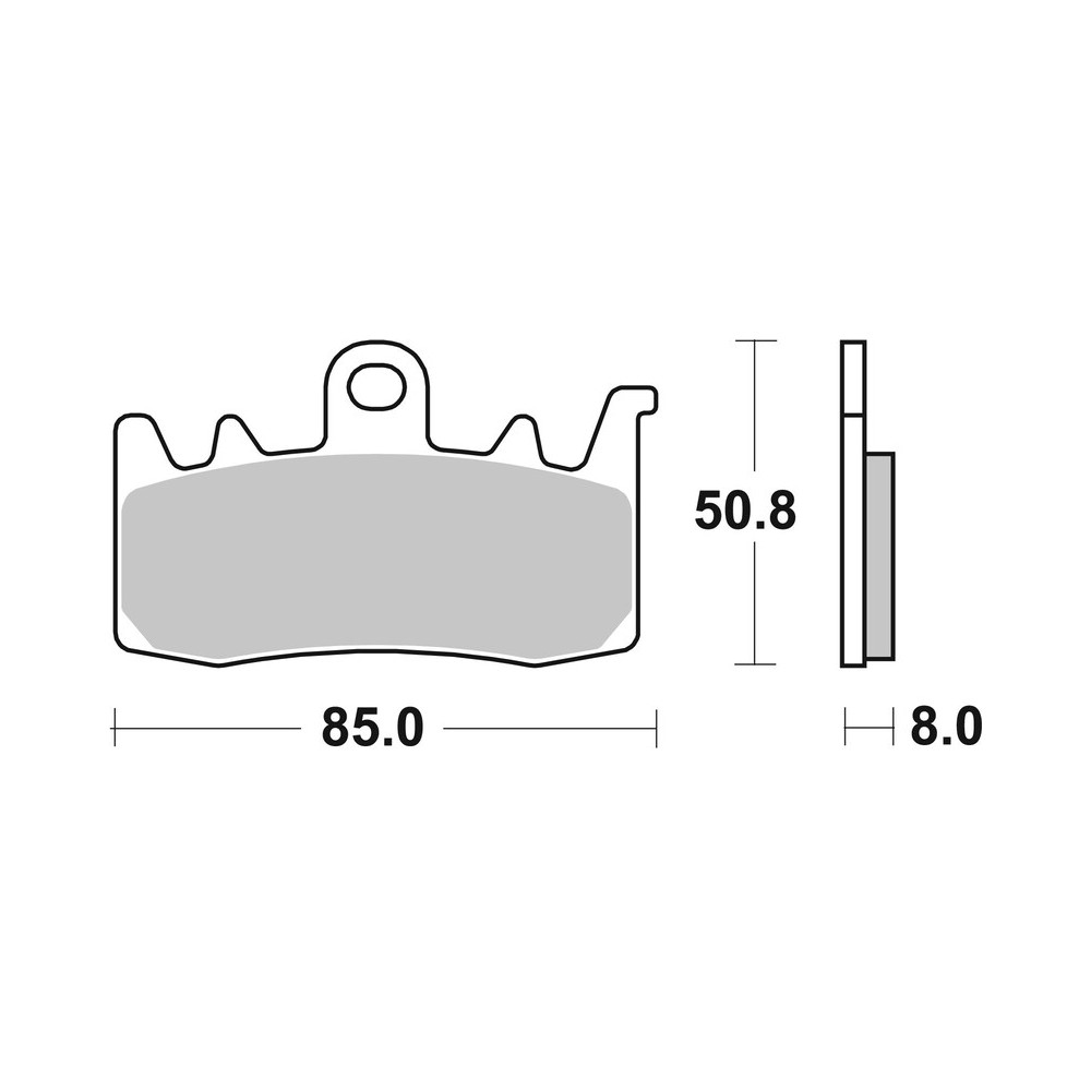 Plaquettes de frein BREMBO route métal fritté - 07BB38LA