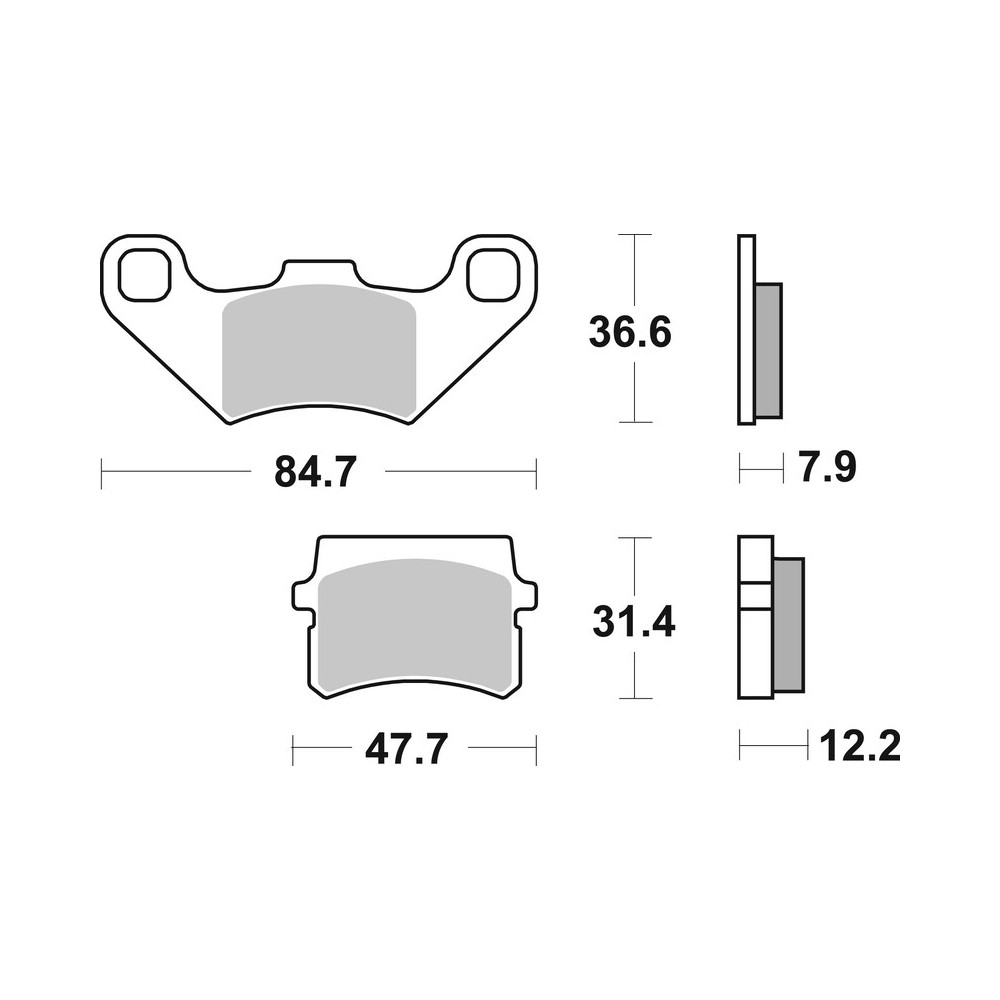 Plaquettes de frein BREMBO route carbone céramique - 07GR11CC