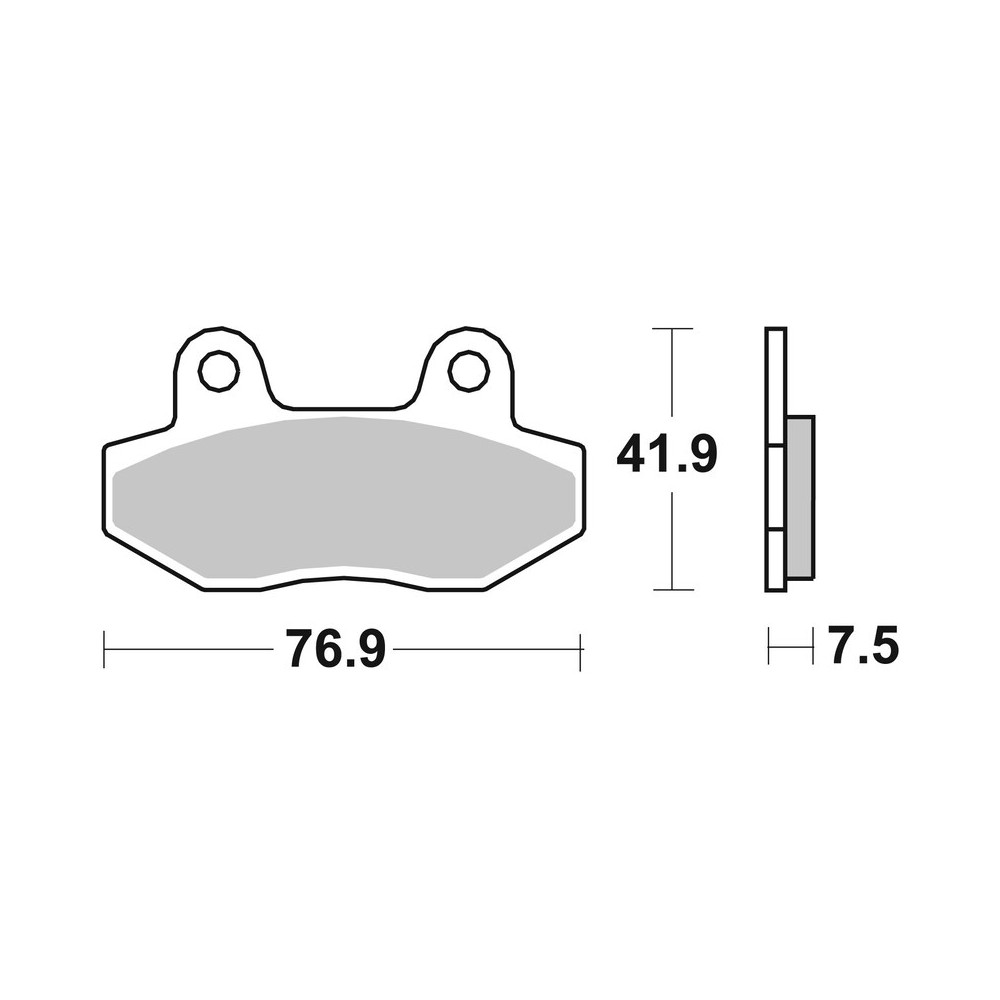 Plaquettes de frein BREMBO route métal fritté - 07GR12SA