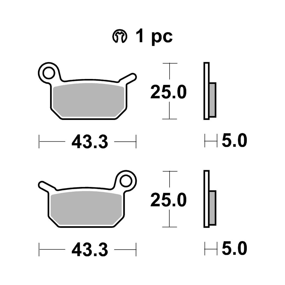 Plaquettes de frein BREMBO Off-Road métal fritté - 07GR70SD
