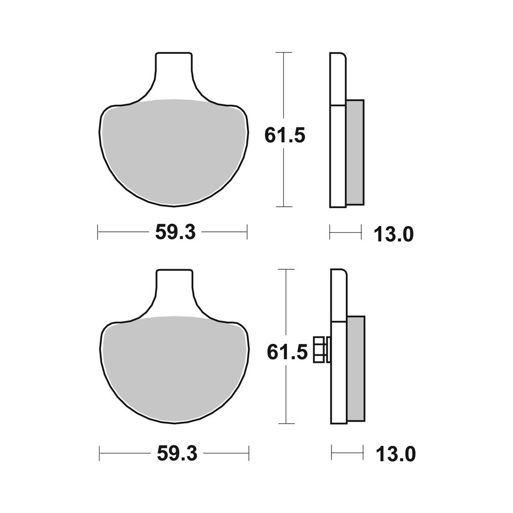 Plaquettes de frein BREMBO route carbone céramique - 07HD0614