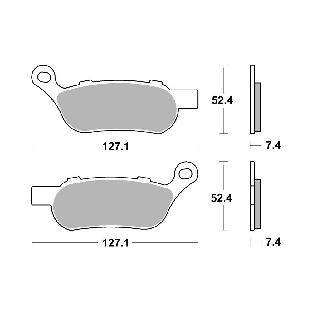 Plaquettes de frein BREMBO route métal fritté - 07HD07SP