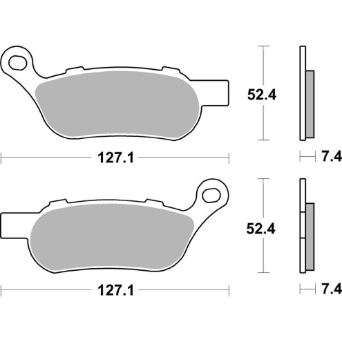 Plaquettes de frein BREMBO route métal fritté - 07HD07SP