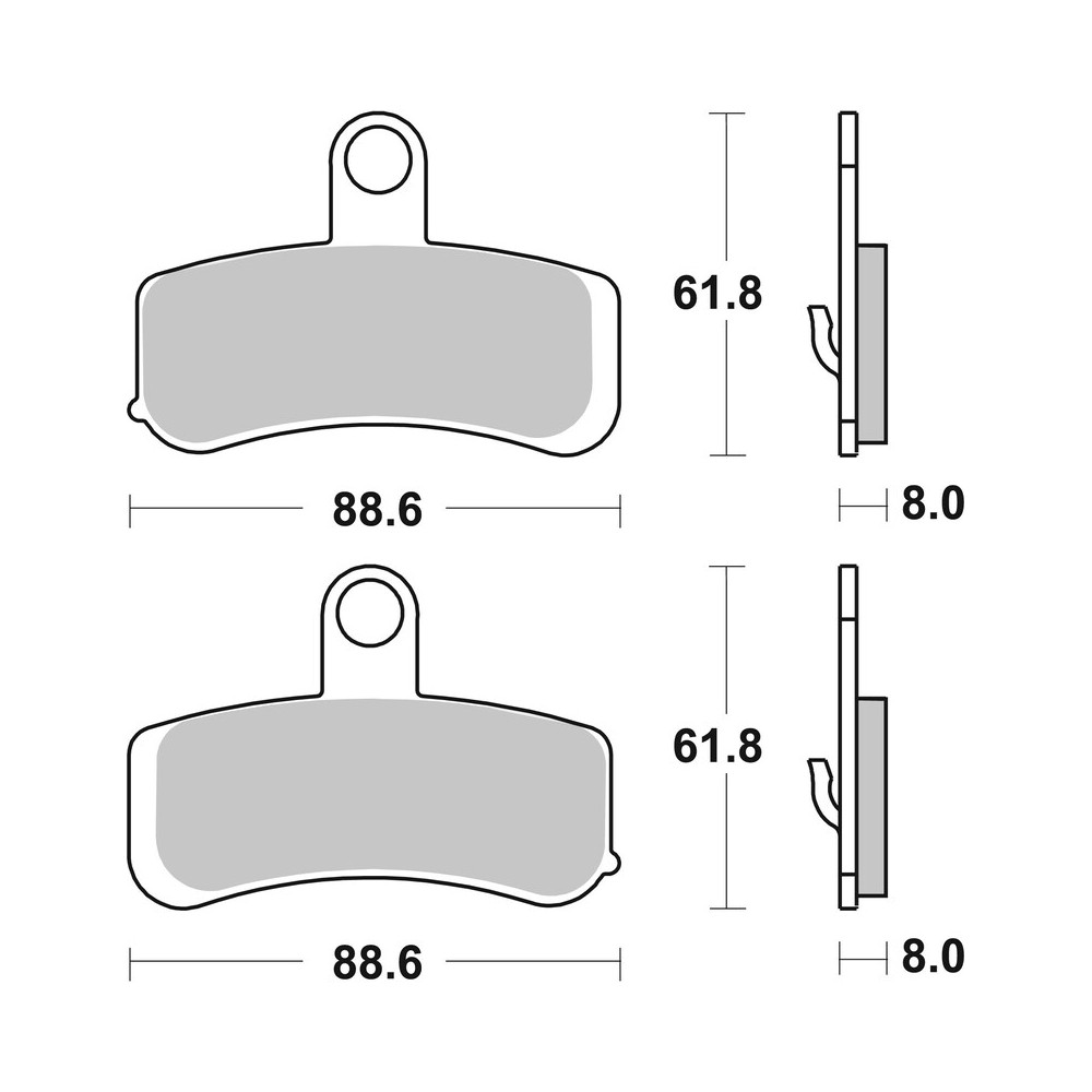 Plaquettes de frein BREMBO route métal fritté - 07HD15SA