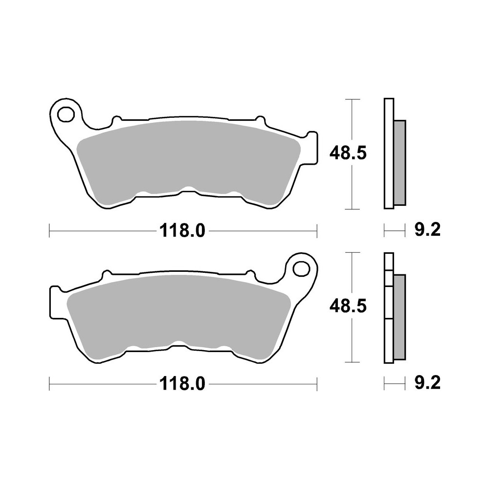 Plaquettes de frein BREMBO route métal fritté - 07HD22SA