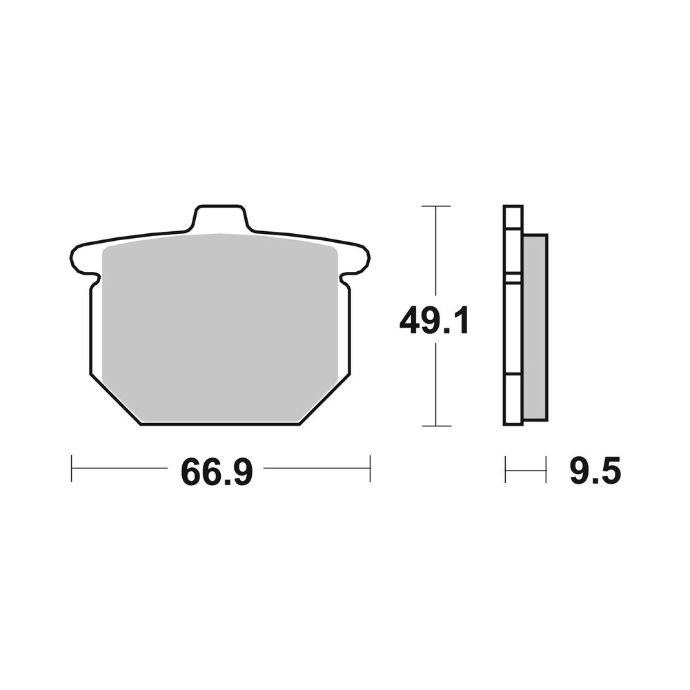 Plaquettes de frein BREMBO route carbone céramique - 07HO0307
