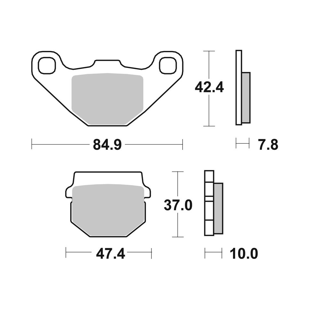 Plaquettes de frein BREMBO route carbone céramique - 07HO1118