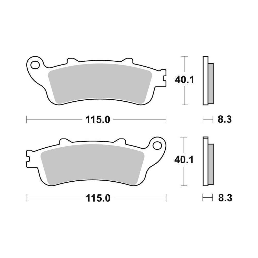 Plaquettes de frein BREMBO route métal fritté - 07HO42LA