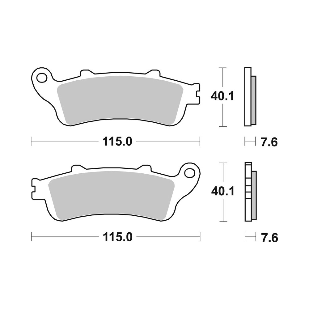 Plaquettes de frein BREMBO route métal fritté - 07HO44SA