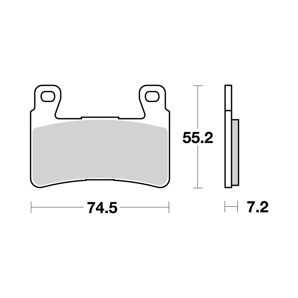 Plaquettes de frein BREMBO route carbone céramique - 07HO4507