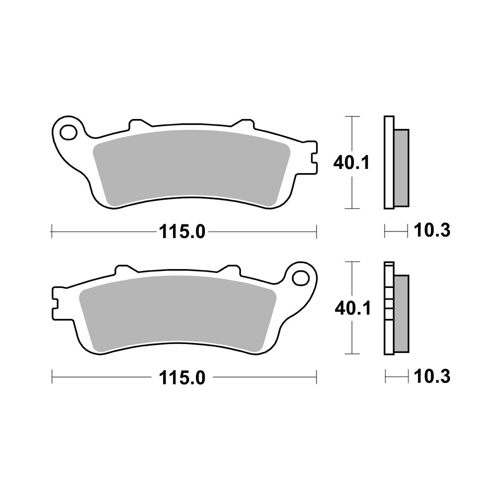 Plaquettes de frein BREMBO route métal fritté - 07HO52SP