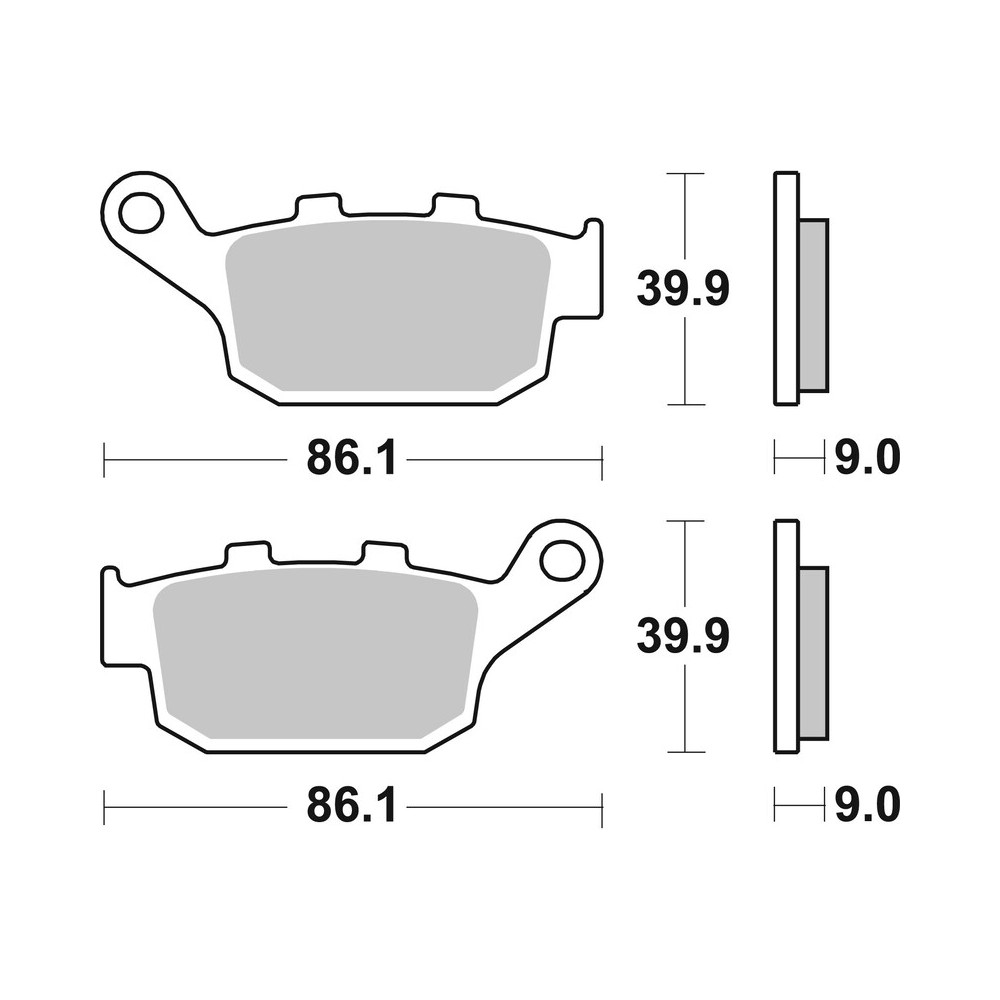 Plaquettes de frein BREMBO route carbone céramique - 07HO53CC