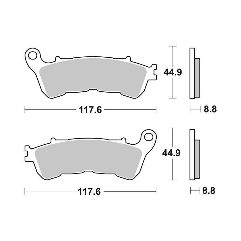 Plaquettes de frein BREMBO route métal fritté - 07HO57LA