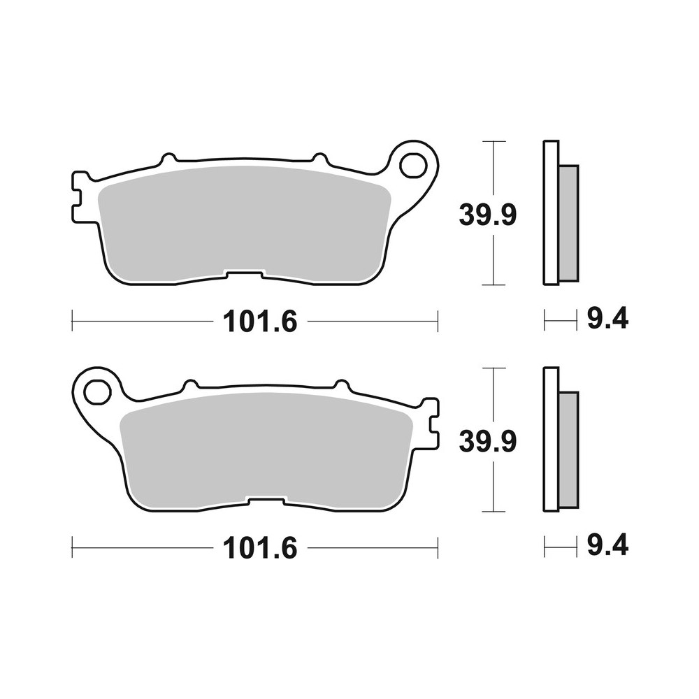 Plaquettes de frein BREMBO route métal fritté - 07HO60SP