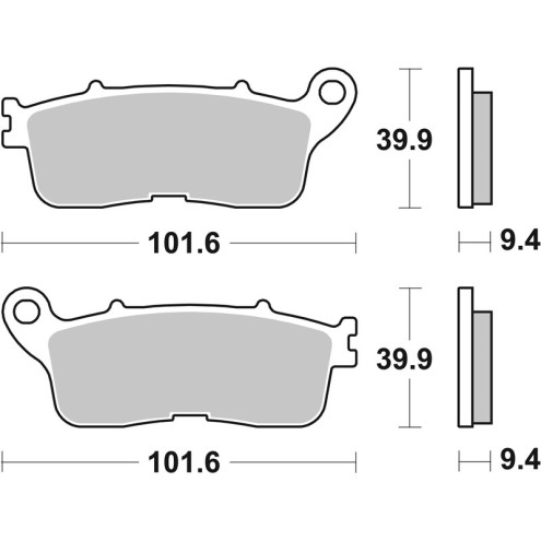 Plaquettes de frein BREMBO route métal fritté - 07HO60SP