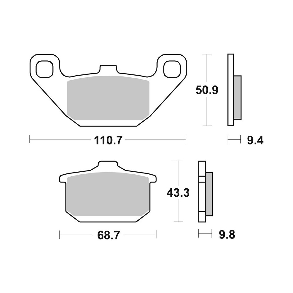 Plaquettes de frein BREMBO route carbone céramique - 07KA0808