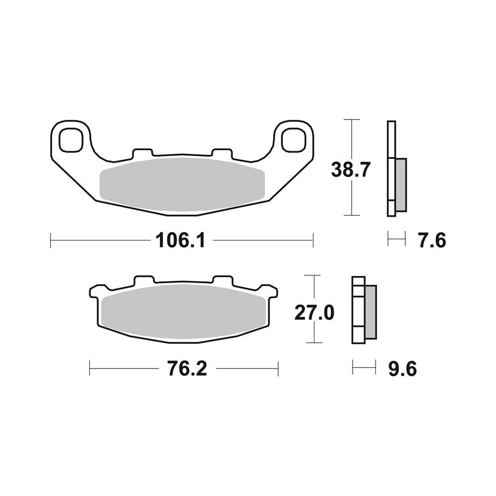 Plaquettes de frein BREMBO route métal fritté - 07KA11SP